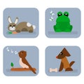 Cute little animal icons